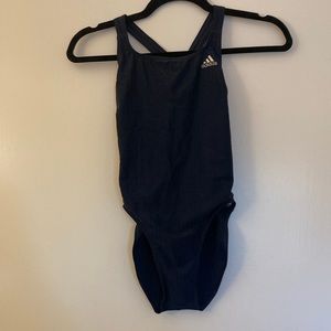 Dark Blue Adidias One Piece Racerback Swimsuit